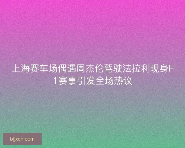 上海赛车场偶遇周杰伦驾驶法拉利现身F1赛事引发全场热议 上海赛车场偶遇周杰伦驾驶法拉利现身F1赛事引发全场热议